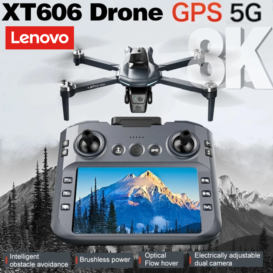 Drone Kit With Camera - Lenovo XT606 Drone Professional 8K HD
