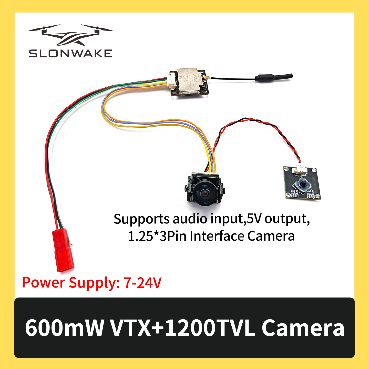 SLONWAKE 5.8G 600mW 7-24V FPV  - Drone Kit With Camera recensione e prezzo