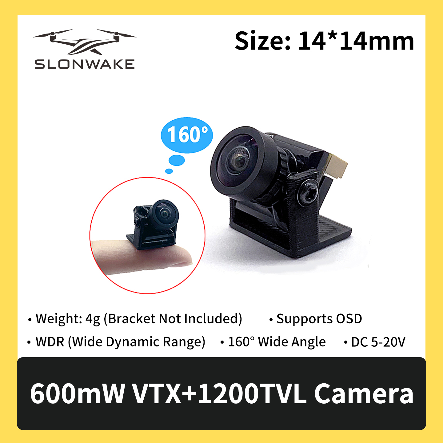 SLONWAKE 5.8G 600mW 7-24V FPV  - Drone Kit With Camera recensione e prezzo