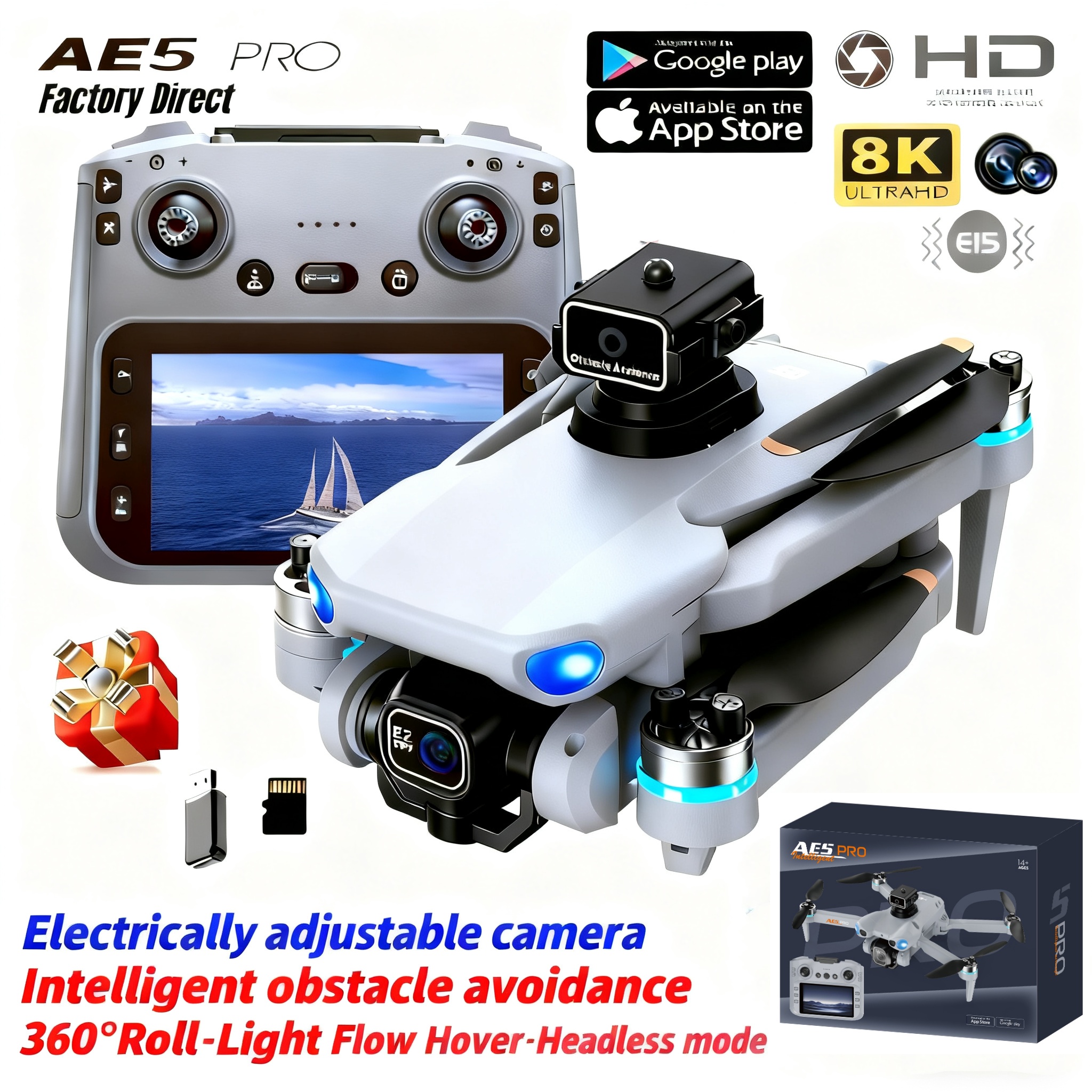 2026 New AE5 Pro Drone 8K HD 4 - Drone Kit Tricopter recensione e prezzo