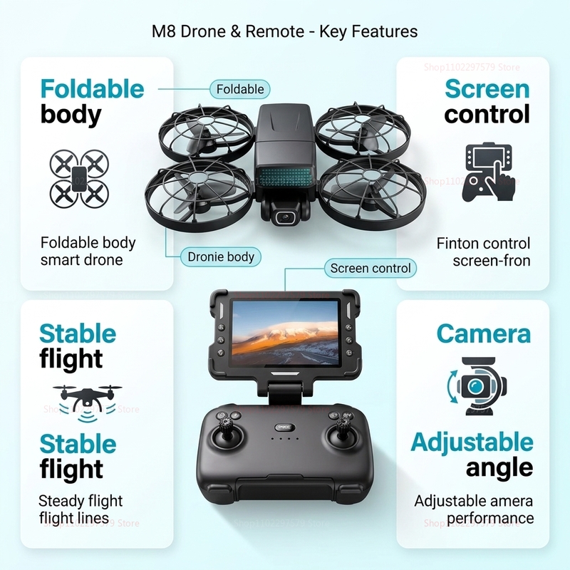 New Drones M8 GPS 8K Professio - Drone Kit Professional recensione e prezzo